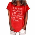 thumbnail image 1 of Babysbule Women's Summer Tops Women's Casual T-Shirt Funny Letter Printed Short Sleeve O-Neck Tees Top, 1 of 4