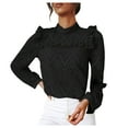 thumbnail image 1 of Babysbule Women's Summer Tops Womens Silod Lace Long Sleeve&nbsp;Casual Loose Tank Tops, 1 of 7