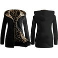 thumbnail image 1 of Babysbule Women's Tops, Jackets& Coat Fashion Fashion Womens Warm Faux Coat Jacket Winter Leopard Long Sleeve Outerwear, 1 of 4