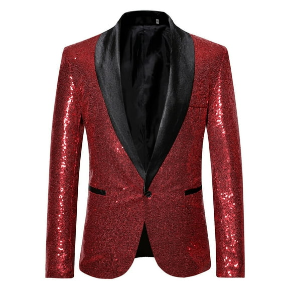 Babysbule Women's Tops, Jackets& Coat Fashion Men's Autumn And Winter Fashion Personality Sequins Casual Suit Jacket
