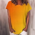 thumbnail image 1 of Babysbule Women's Tops Women's Casual Gradient Color Short Sleeved T-Shirt Tunic Blouse Tops, 1 of 5
