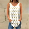 thumbnail image 1 of Babysbule Women's V-Neck Sleeveless Blouse Casual Flowy Print Top for Summer Comfy Stretchy Flattering Fit S M L XL XXL, 1 of 5