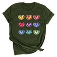 thumbnail image 1 of Babysbule Women's Valentine's Day Tops Women Love Printed Short Sleeve Round Neck Tops Novelty Graphic Shirt, 1 of 2