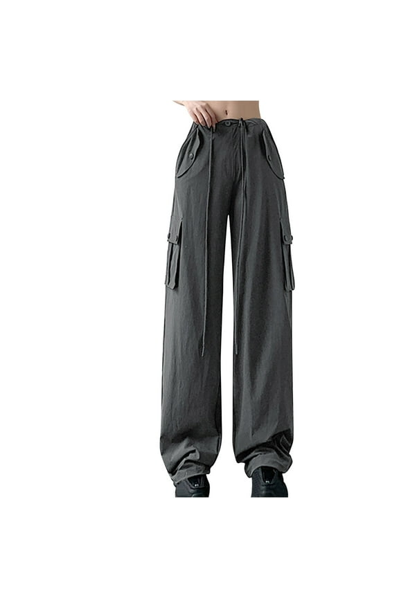 Women's Vintage Straight Pants Street Style Star Print Spicy Girl Low Waisted Tube Slimming Trousers