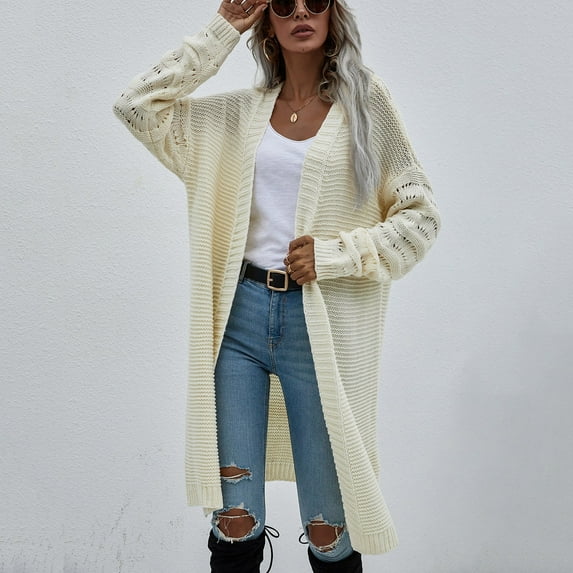 Babysbule Womens Cardigans Clearance Women's Casual Fashion Long Color Women's Knitted Cardigan Women's Top Clearance Blouse