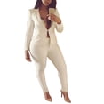 thumbnail image 1 of Babysbule Womens Cardigans Womens Vintage Long Sleeve Cardigan Coat Formal Wear Tops Trousers Suit Women's Top Blouse, 1 of 8