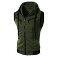 thumbnail image 1 of Babysbule Womens Cardigans Fashion Men's Cardigan Pocket Casual Hooded Pure Color T-shirt Sleeveless Top Blouse Women's Top Blouse, 1 of 2
