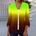 thumbnail image 1 of Babysbule Womens Cardigans Fashion Woman 3/4Sleeve T-Shirt Open Front Cardigan Outerwear Printing Blouse Coat Tops Women's Top Blouse, 1 of 5