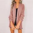 thumbnail image 1 of Babysbule Womens Cardigans Fashion Women Solid Ladies Suit Turn-down Collar Cardigan Casual Coat Women's Top Blouse, 1 of 6
