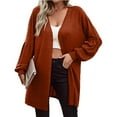 thumbnail image 1 of Babysbule Womens Cardigans Fashion Women Solid Loose Long Sleeve Cardigan Coat Blouse Women's Top Blouse, 1 of 6