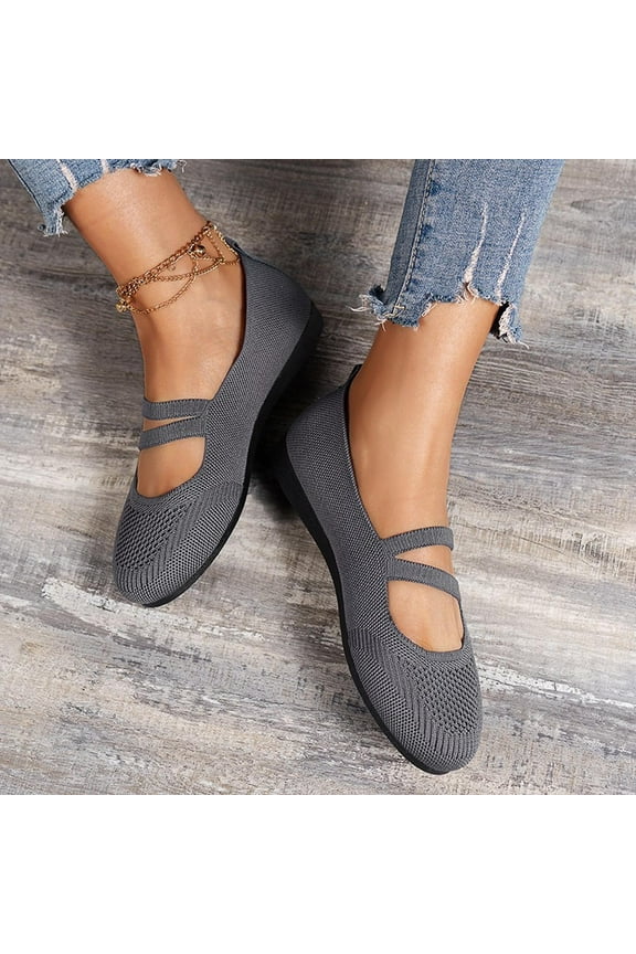 Womens Casual Shoes Women's Multicolor Round-Toe Flats Shoes Lightweight Soft Sneakers Casual Shoe