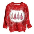 thumbnail image 1 of Babysbule Womens Christmas Shirts Tops Casual Round Neck Christmas Long Sleeved Printed Top T-shirt Top/shirt, 1 of 2