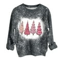 thumbnail image 1 of Babysbule Womens Christmas Shirts Tops Casual Round Neck Christmas Long Sleeved Printed Top T-shirt Top/shirt, 1 of 2