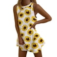 thumbnail image 1 of Babysbule Womens Clearance DressesWomen's Dress Summer Dresses For Women Beach Printing Tshirt Dress Sleeveless Casual Loose Tank Dress, 1 of 6