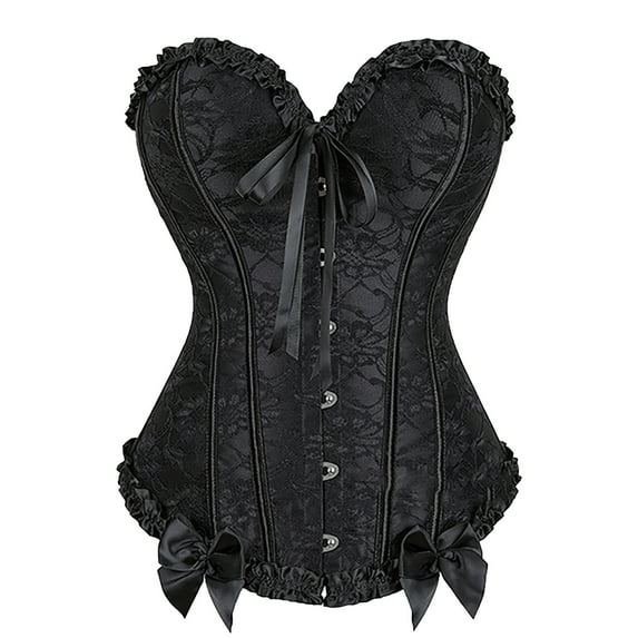 Babysbule Womens Shapewear Women's Court Corset Feather Velvet Christmas Bow Body Shaping Clothes Shapeware