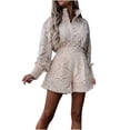 thumbnail image 1 of Babysbule Womens Fall Plus Top Sets Outfit Fashion Women Pocket Round-Neck Casual Long Sleeve Sweatshirt + Pant Set, 1 of 4
