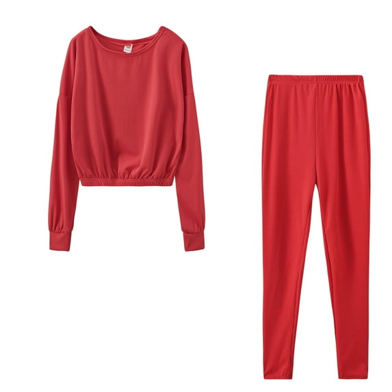 Babysbule Womens Fall Plus Top Sets s Women Color Hooded Sweatshirt and pant Tracksuit Sport Suit