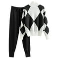 thumbnail image 1 of Babysbule Womens Fall Plus Top Sets Outfit Women's Fashion Casual Long Sleeve Round-Neck Blouses & Shirts Sets, 1 of 9
