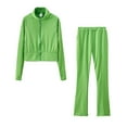 thumbnail image 1 of Babysbule Womens Fall Plus Top Sets Sales Women Color Hooded Sweatshirt and pant Tracksuit Sport Suit, 1 of 3