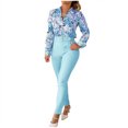 thumbnail image 1 of Babysbule Womens Fall Plus Top Sets Sales Women's Fashion Pants Two-piece Printed Long-sleeved Leisure Suit, 1 of 9