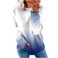 thumbnail image 1 of Babysbule Womens Hoodless Sweatshirt Women's Casual Round Neck Long-Sleeved Fashion Printed Hoodie No Hoodie, 1 of 5
