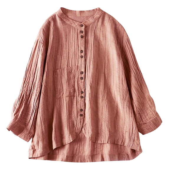 Babysbule Womens Long Sleeve Tops Clearance Women's Fashionable Round Neck Shirt Loose