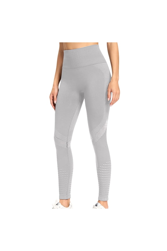 Womens Mesh Fitness Workout Pants Breathable High Waist Tight Yoga Pants Hip Lifting Running Pants