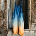 thumbnail image 1 of Babysbule Womens Overall Gradient Pants Women's Fashion Loose Gradual Lace Up Pants Wide Leg Pocket Jumpsuit, 1 of 5