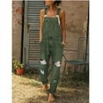 thumbnail image 1 of Babysbule Womens Overall Pants Women's Washed Bib Jeans Overalls Casual Ripped Jumpsuits Rompers, 1 of 6