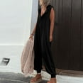 thumbnail image 1 of Babysbule Womens Overalls Pants Sets Womens Fashion Summer Solid Casual Sleeveless Suspender Long Jumpsuit, 1 of 6