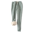 thumbnail image 1 of Babysbule Womens Pants Women Warm Fitness Lamb Cashmere Leggings Winter Fleece Legging Pants, 1 of 3