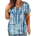 thumbnail image 1 of YUNAFFT Womens Plus Size Tops Clearance Women's Fashion Floral Plant Print Female Round Neck Loose T-shirt Sale Deals Discount, 1 of 6