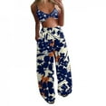thumbnail image 1 of Babysbule Womens Sets Women Summer Bohemian Floral Print Crop Tops+Pants Wide Leg 2 Piece Set, 1 of 5