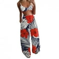 thumbnail image 1 of Babysbule Womens Sets Women Summer Bohemian Floral Print Crop Tops+Pants Wide Leg 2 Piece Set, 1 of 5