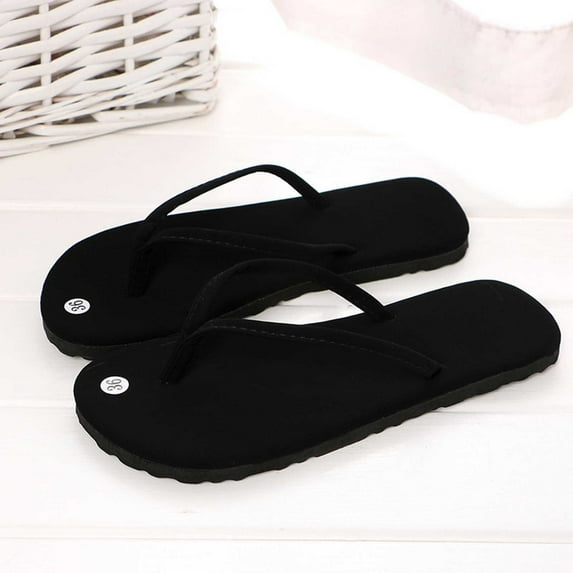 Babysbule Womens Slippers Women's Summer Fashion Flat Flip-flops With Beach Sandals Ladies Shoes