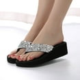 thumbnail image 1 of Babysbule Womens Slippers Women's Summer Sequins Anti-Slip Sandals Slipper Casual Indoor & Outdoor Flip-flops Shoes, 1 of 6