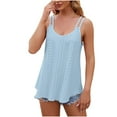 thumbnail image 1 of Babysbule Womens Spaghetti Strap Camisole Fashion Short Sleeve Hollow Out Breathable Round Neck Women's Flowy Tanks, 1 of 5