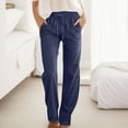 thumbnail image 1 of Babysbule Womens Straight Leg Pants Women's Casual Slim High Elastic Waist Color Sports Cotton And Linen Pants, 1 of 4