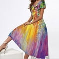 thumbnail image 1 of Babysbule Womens Summer Dresses Women's Short Sleeve Round Neck Casual Fashion Party Daily Elegant Printing Dress, 1 of 7