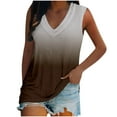 thumbnail image 1 of Babysbule Womens Summer Top Fashion Women's Summer V-Neck Sleeveless Print Casual Tank Top Blouse, 1 of 6