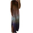 thumbnail image 1 of Babysbule Womens Summer Tops Women's Casual V-Neck Pockets Printed Short Sleeve Dress Fold Long Dress, 1 of 4