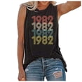 thumbnail image 1 of Babysbule Womens Tank Tops 39th Birthday Gift T Shirt for Women Vintage 1982 Original Parts Tee Cute vest, 1 of 4
