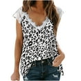 thumbnail image 1 of Babysbule Womens Tank Tops Clearance Womens Tops Printing V-Neck Lace Sexy Vest Sling Camisole Sleeveless T-Shirt, 1 of 6