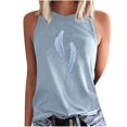 thumbnail image 1 of Babysbule Womens Tank Tops Summer Women's Sleeveless Summer Casual Tops Round Neck Printing Sleeveless Vest Tops, 1 of 7