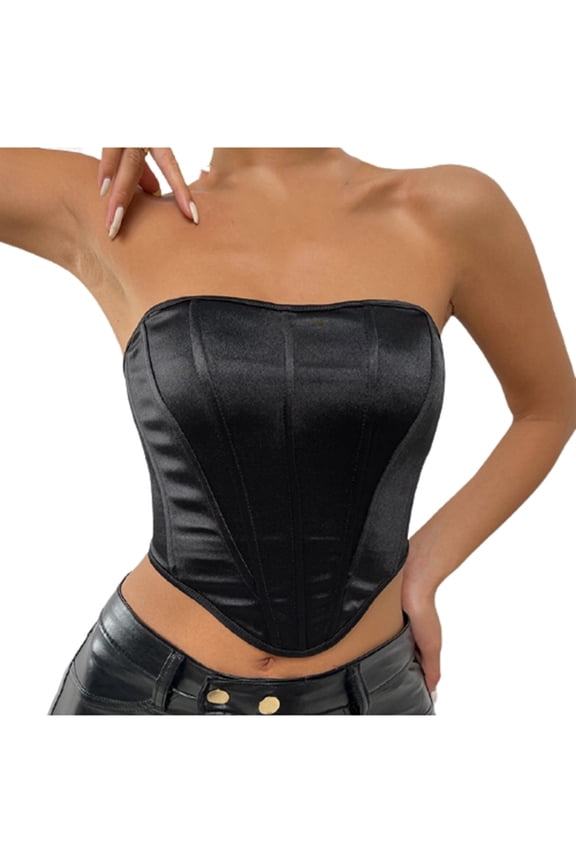 Womens Tank Tops Women's Fashion Solid Slim Backless Tanks Top Short Breast Wrap Vest
