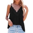 thumbnail image 1 of Babysbule Womens Tank Tops Women's Sling Solid Color Commute V Neck Blouse Tops, 1 of 6