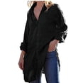 thumbnail image 1 of YUNAFFT Womens Tops Clearance Cardigan Fashion Woman O-Neck Long Sleeve T-Shirt Autumn Button Solid Cardigan Tops Blouse, 1 of 5
