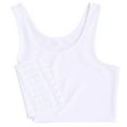 thumbnail image 1 of Babysbule Womens Tops Fashion Compression Chest Binder Women Sleeveless Vest Solid Short Tank Tops, 1 of 4