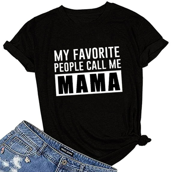 Babysbule Womens Tops Women Cat Letter Printing Short Sleeve Shirt Casual Tops Blouse