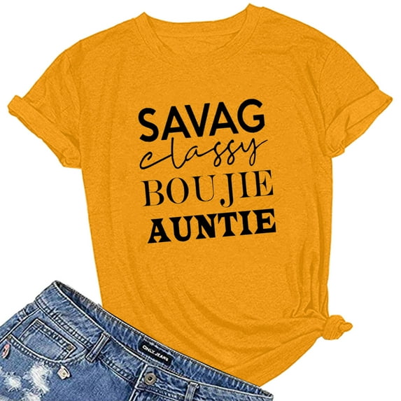 Babysbule Womens Tops Women Cat Letter Printing Short Sleeve Shirt Casual Tops Blouse